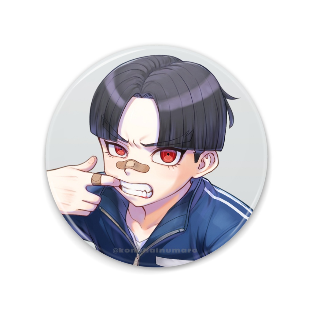 缶ミラー「ジャージと絆創膏楽くん」