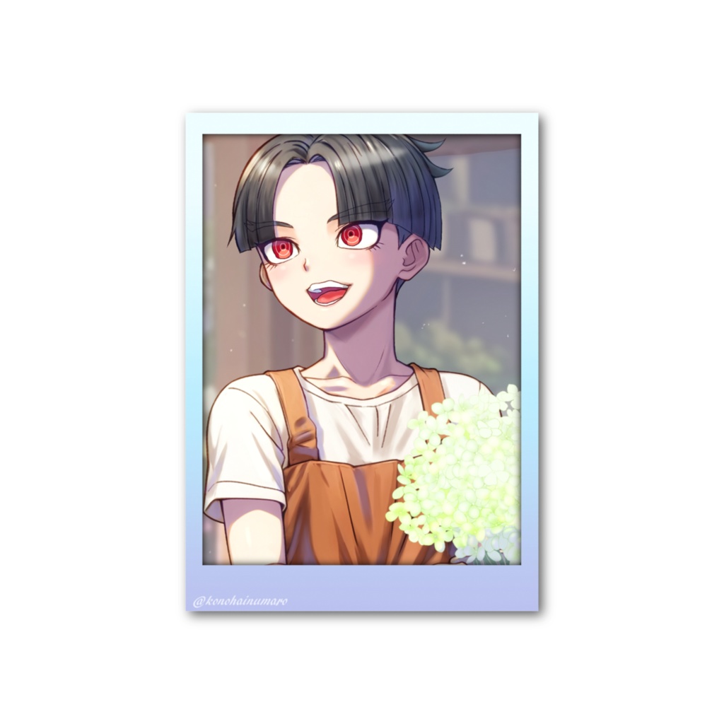 フォト風カード「花屋でバイト中楽くん」