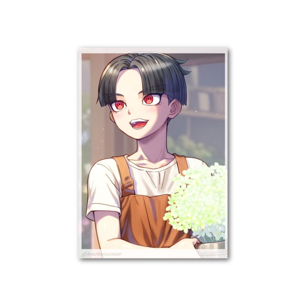 フォト風カード「花屋でバイト中楽くん」