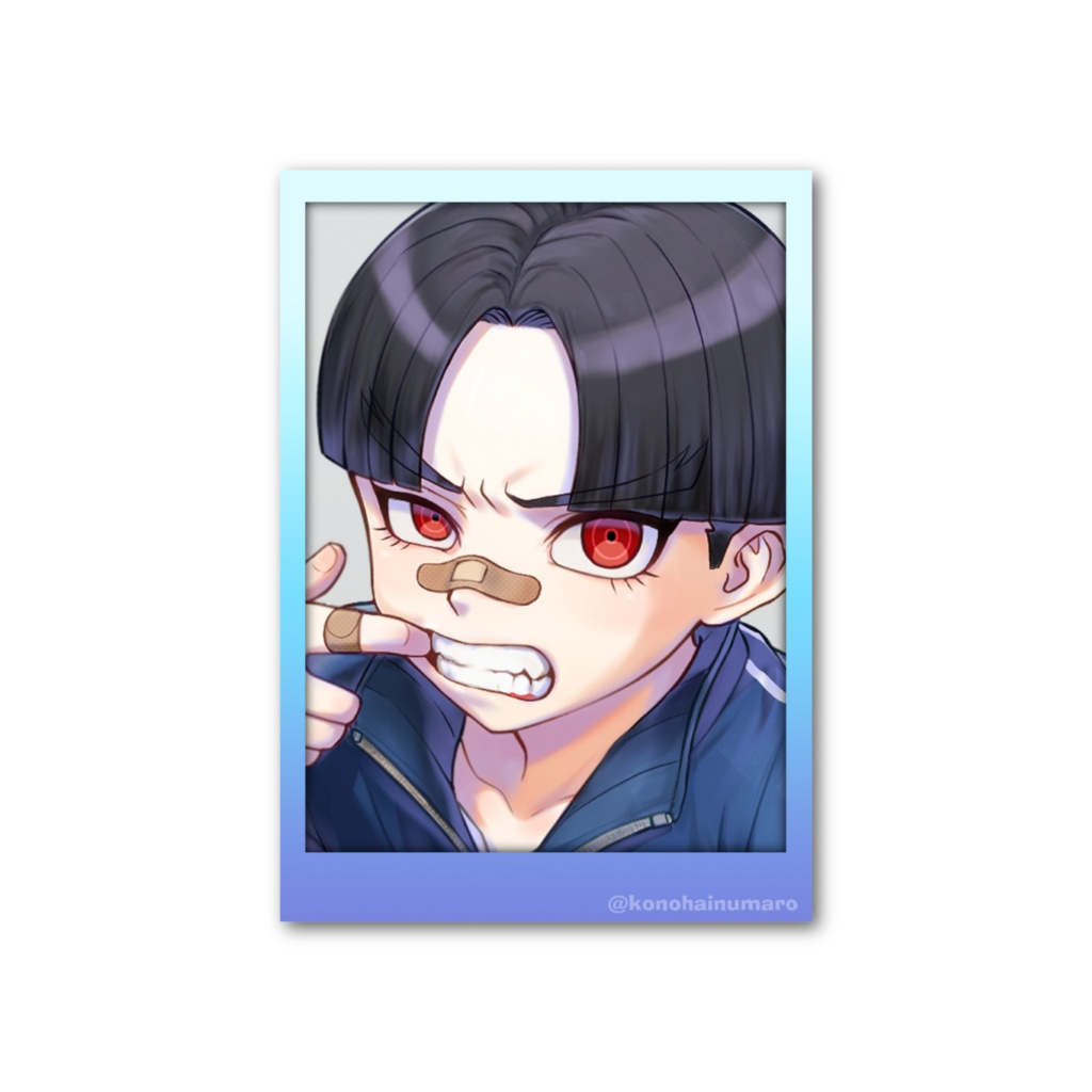 フォト風カード「ジャージと絆創膏楽くん」