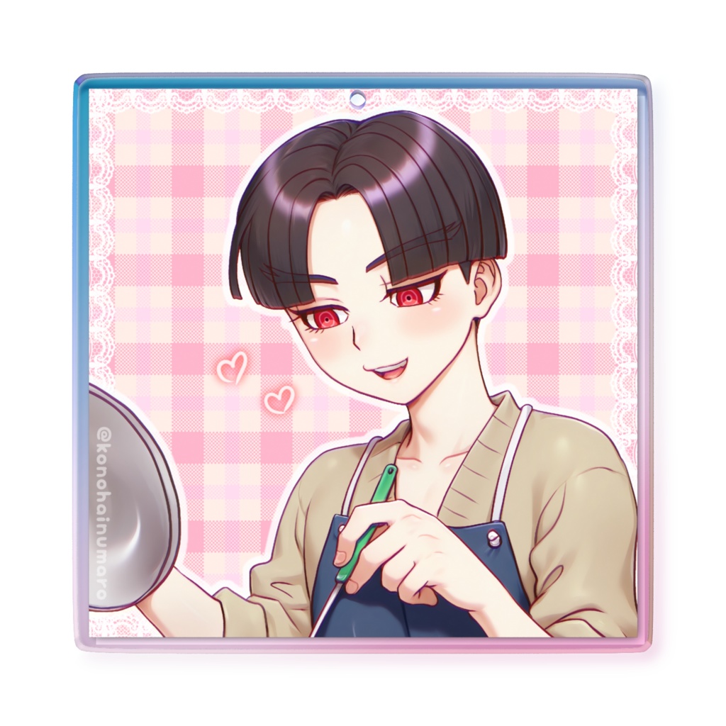 オーロラアクリルキーホルダー7㎝「およめさん楽くん」