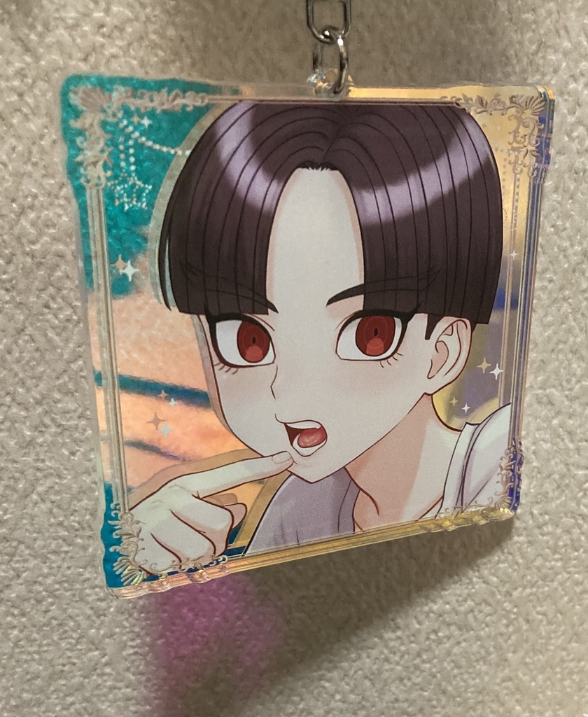 楽くんのくちびるオーロラアクリルキーホルダー