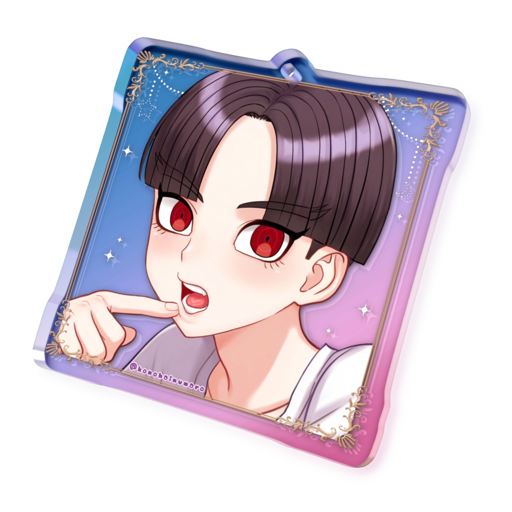 楽くんのくちびるオーロラアクリルキーホルダー