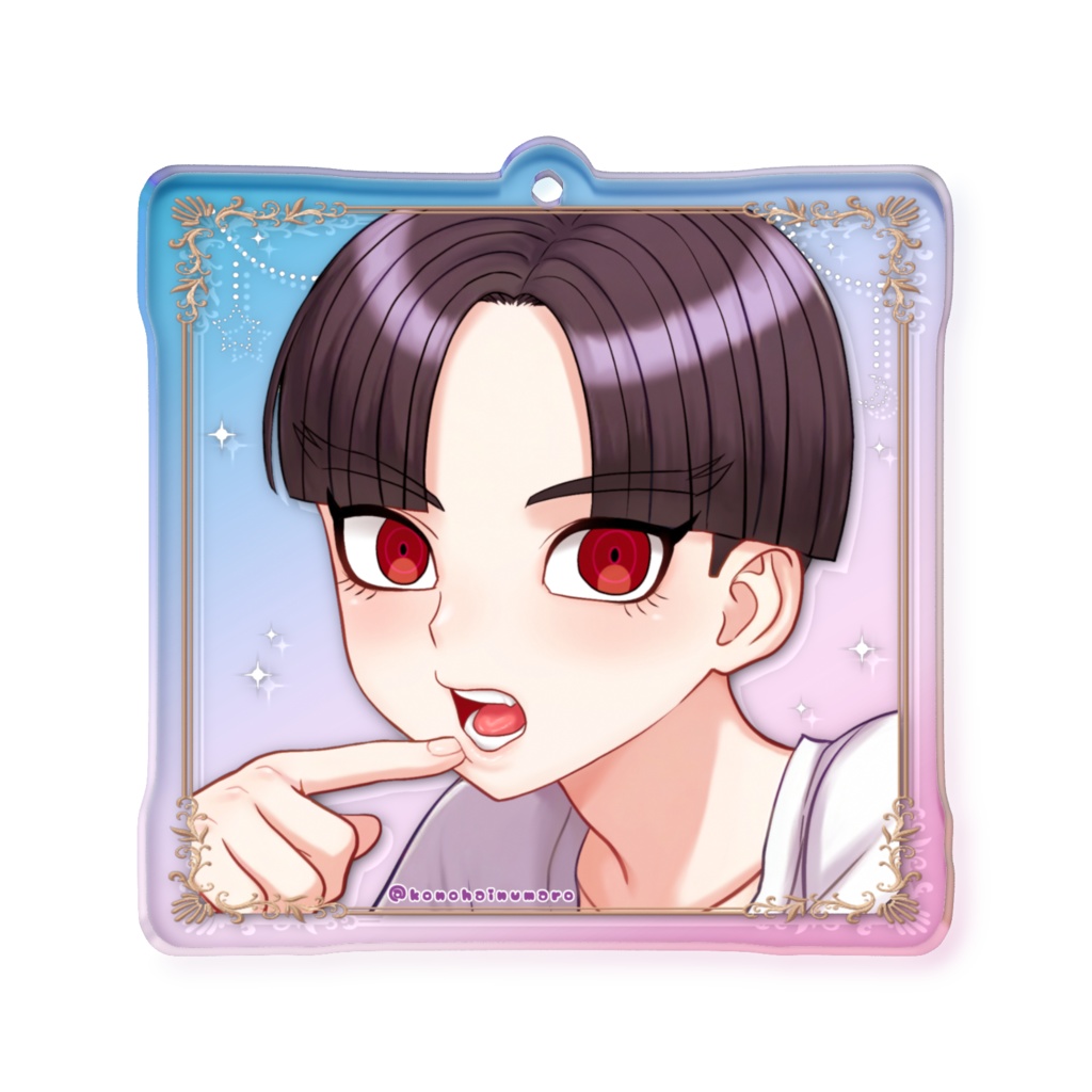 楽くんのくちびるオーロラアクリルキーホルダー