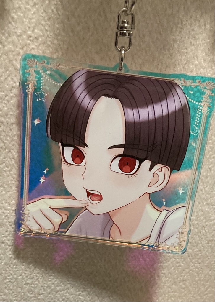 楽くんのくちびるオーロラアクリルキーホルダー