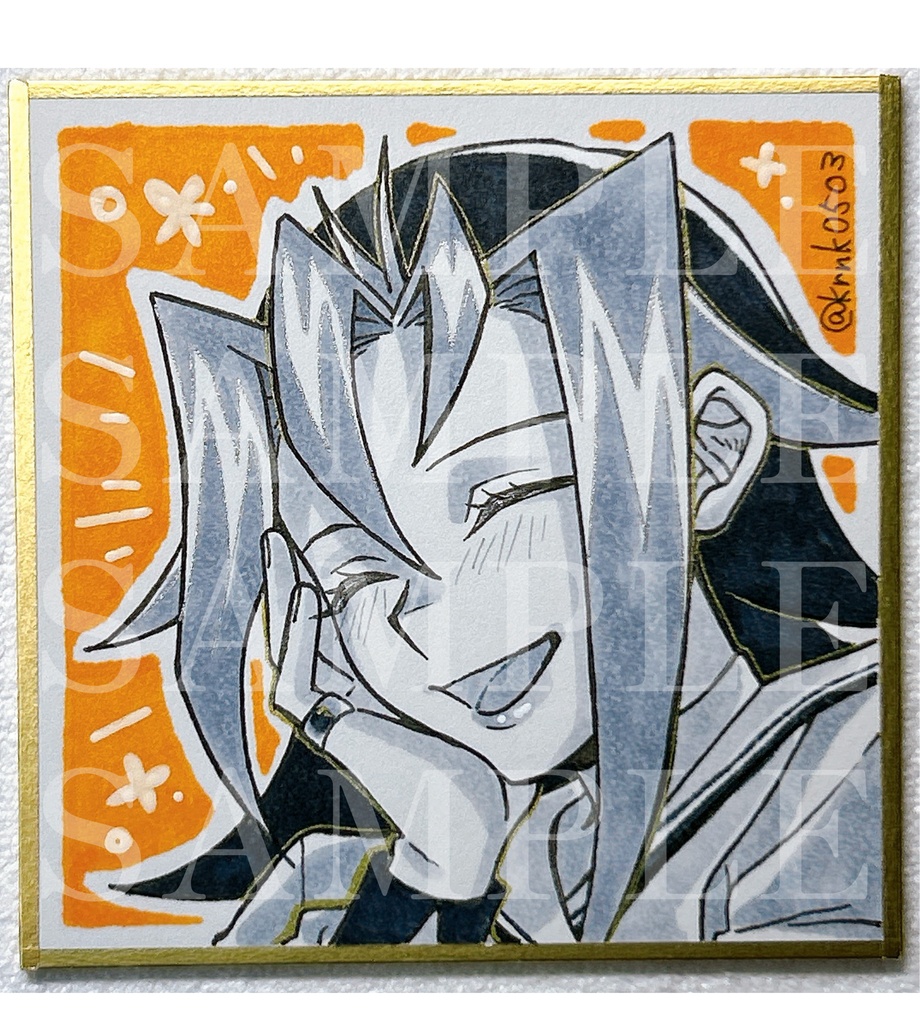 【ミニミニ手描き色紙】ご機嫌璃緒ちゃん
