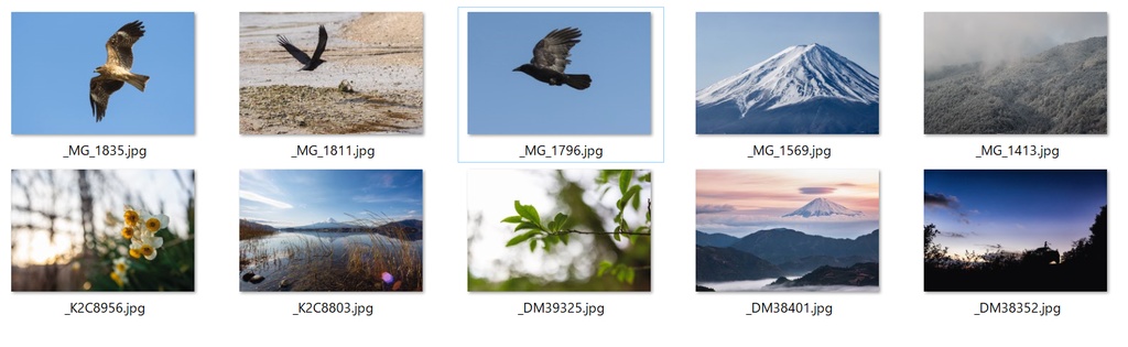 自然 写真素材1（10点）