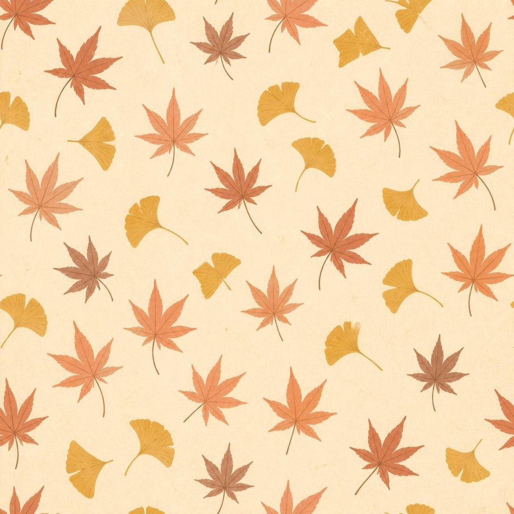 秋の紅葉と銀杏｜大人かわいい和モダン デジタルペーパー 5枚セット