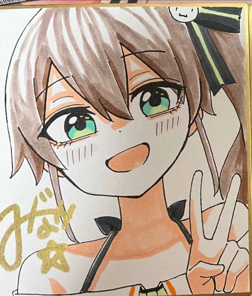手描きミニ色紙　夏色まつり