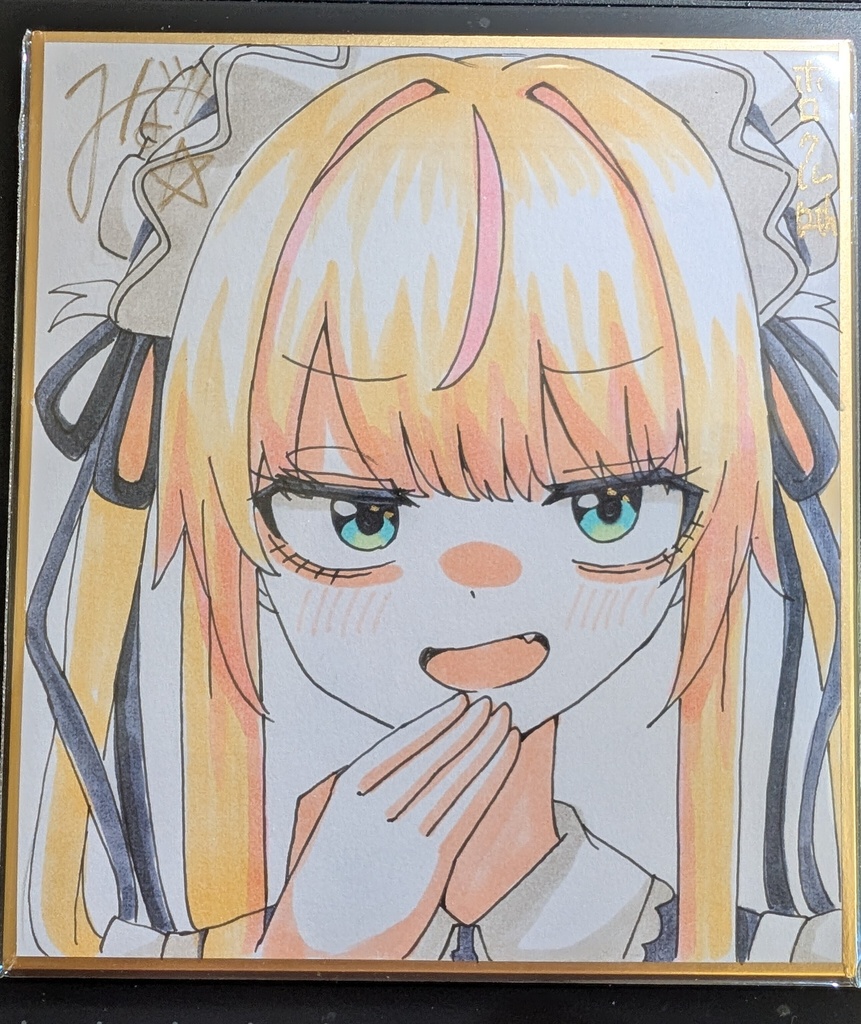 手描きミニ色紙　桃鈴ねね