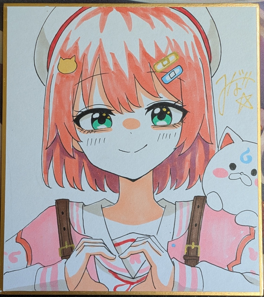 手描きミニ色紙　さくらみこ