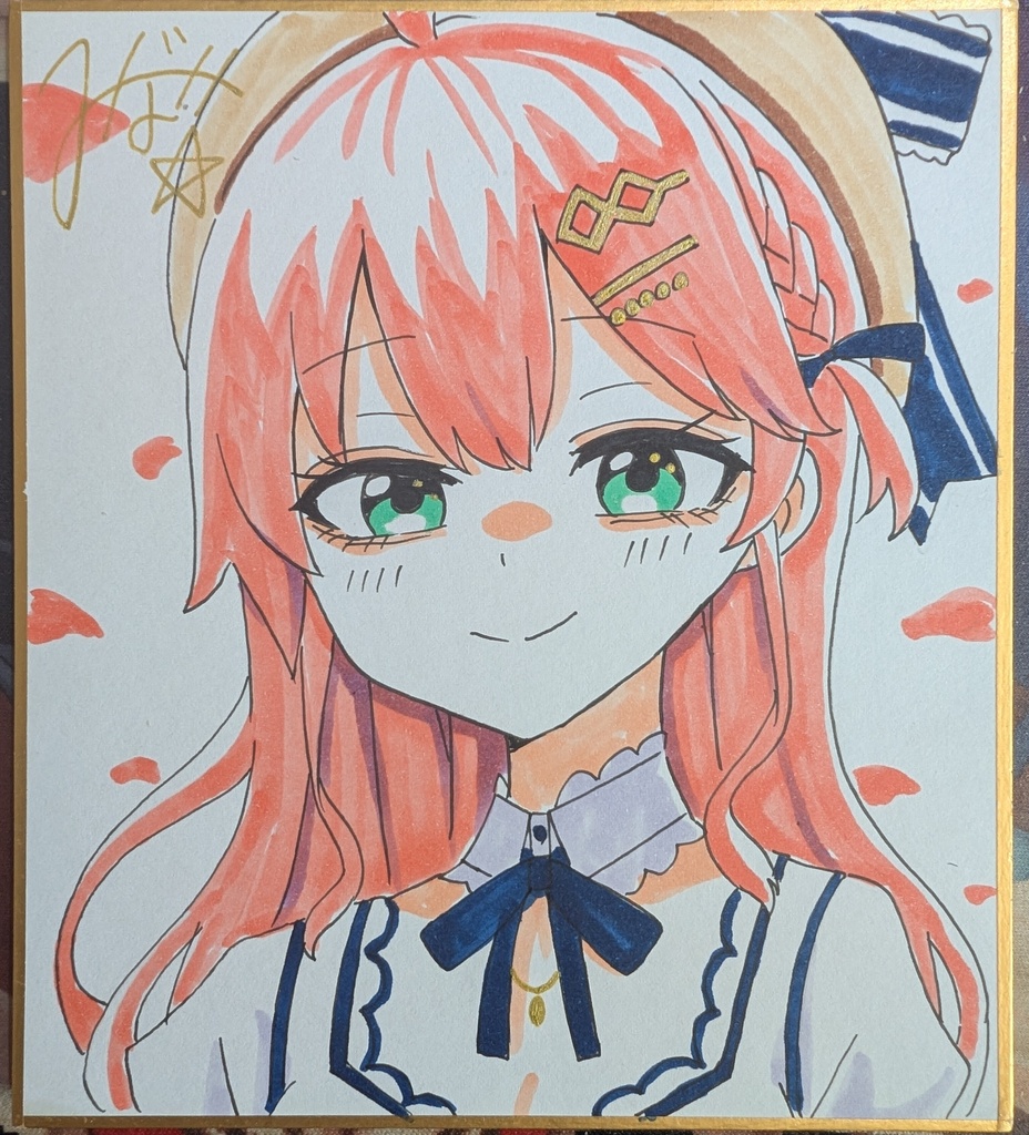 手描きミニ色紙　さくらみこ