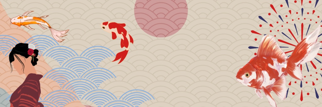 X用和風ヘッダー夏