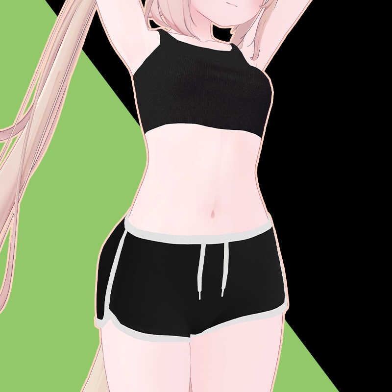 「2アバター対応」 タンクトップ&ショートパンツ