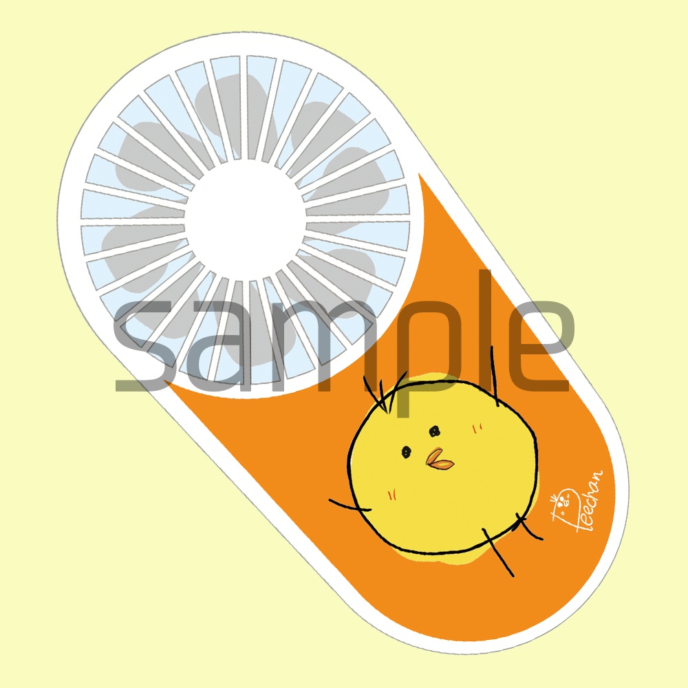 【2周年記念グッズ】ひよこミニ扇風機
