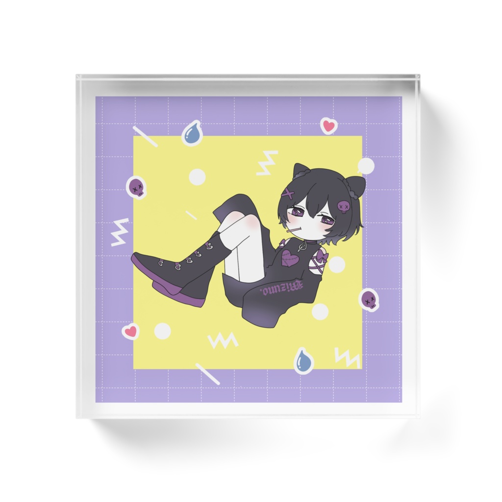 蒼羽ミズノの周年記念グッズ(1周年記念ver.)アクリルブロック