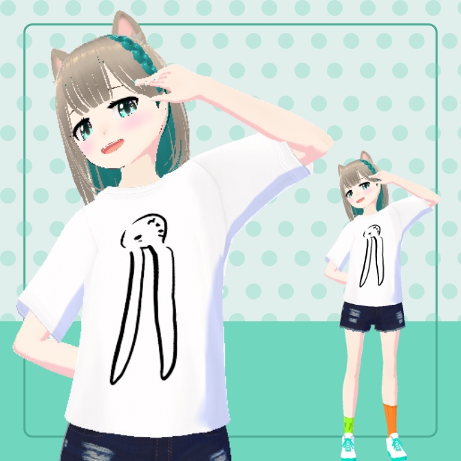VRoid_Tシャツ「さかさうさぎ」