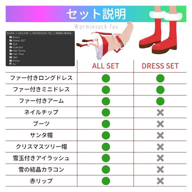 Wormiesock専用Xmasサンタコスチュームセット