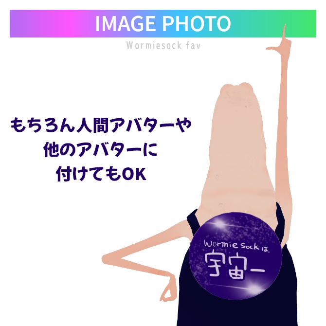 Wormiesock専用ではないけど、ワーミーファン缶バッジ