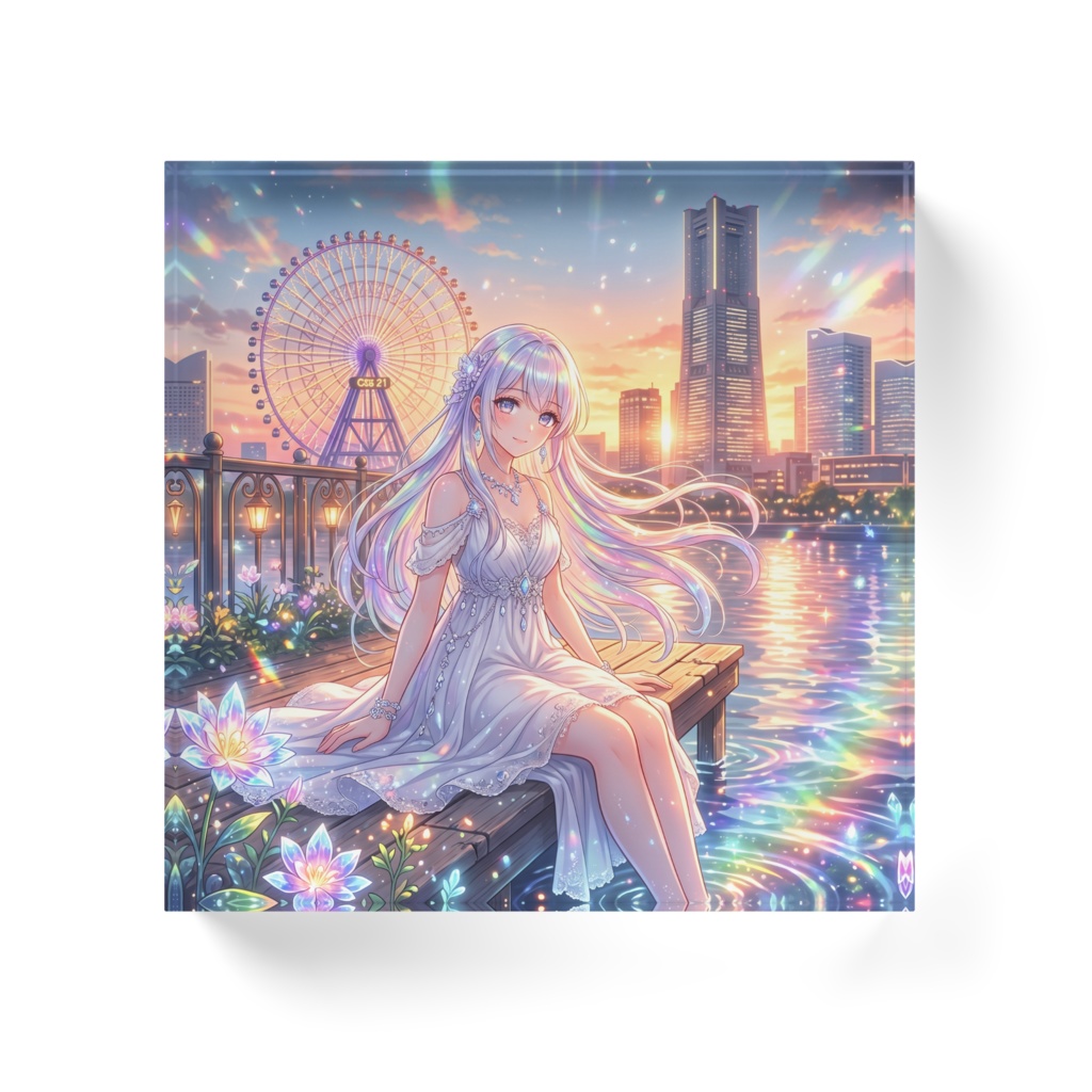 Aesthetic Tokyo Series: "Prism Harbor" - Acrylic Block
