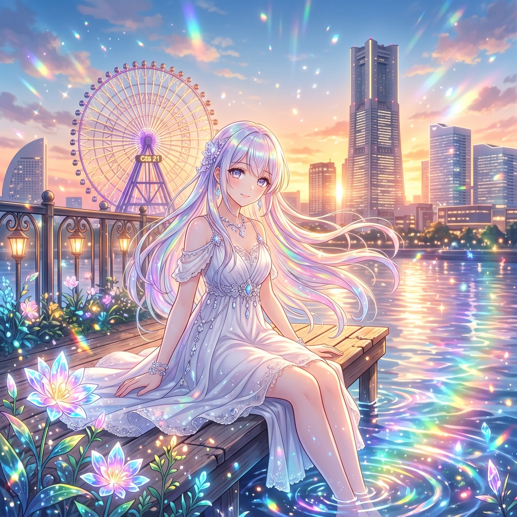 Aesthetic Tokyo Series: "Prism Harbor" - Acrylic Block