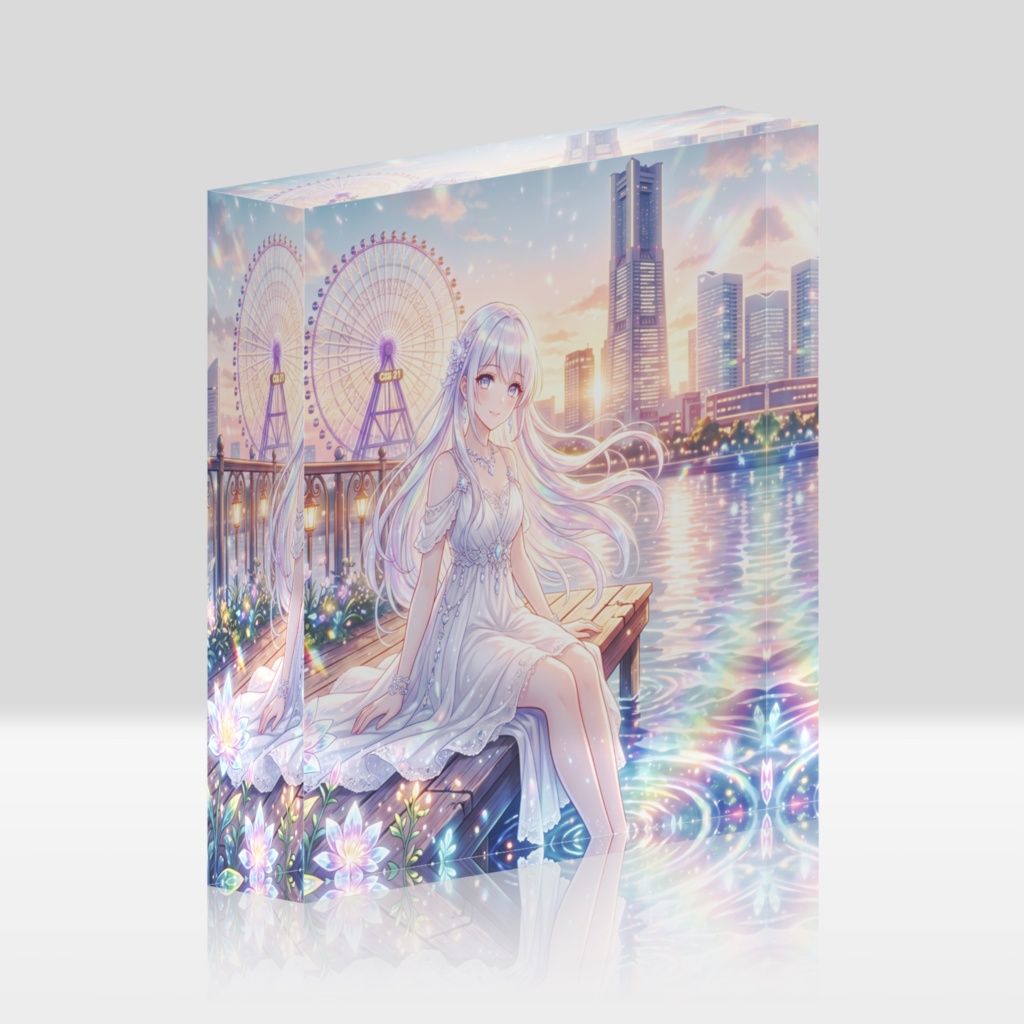 Aesthetic Tokyo Series: "Prism Harbor" - Acrylic Block