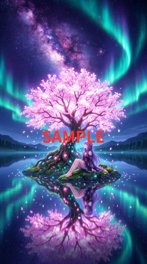 【2K壁紙】桜エディション - 幻想風景5種 ​ 2K Wallpaper: Sakura Edition (5 pics)