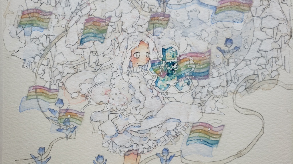 額つき原画『moon waltz』