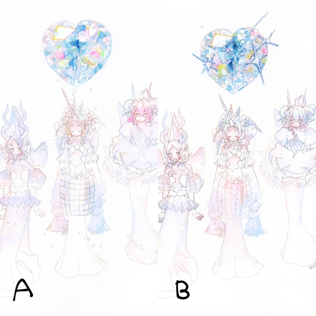 原画作品『水晶の行列』A/B