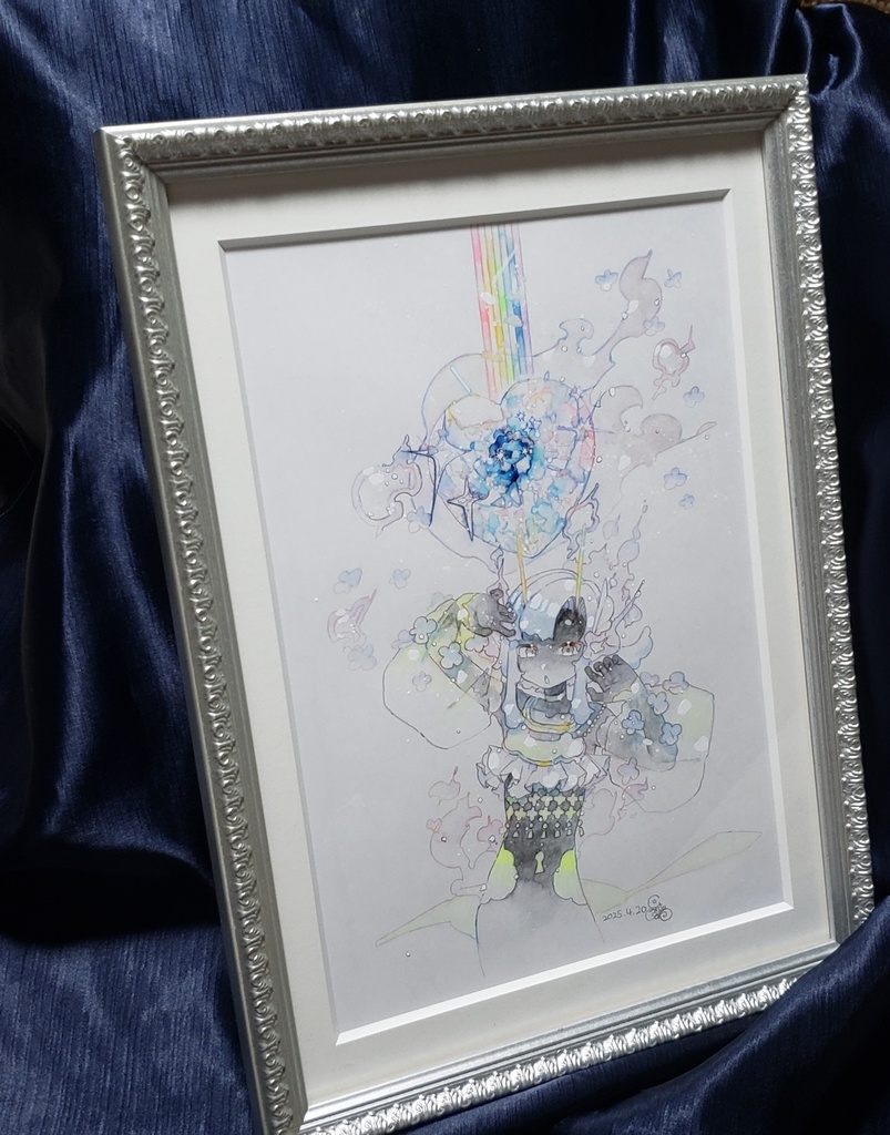 原画『春に巡るもの』額いり