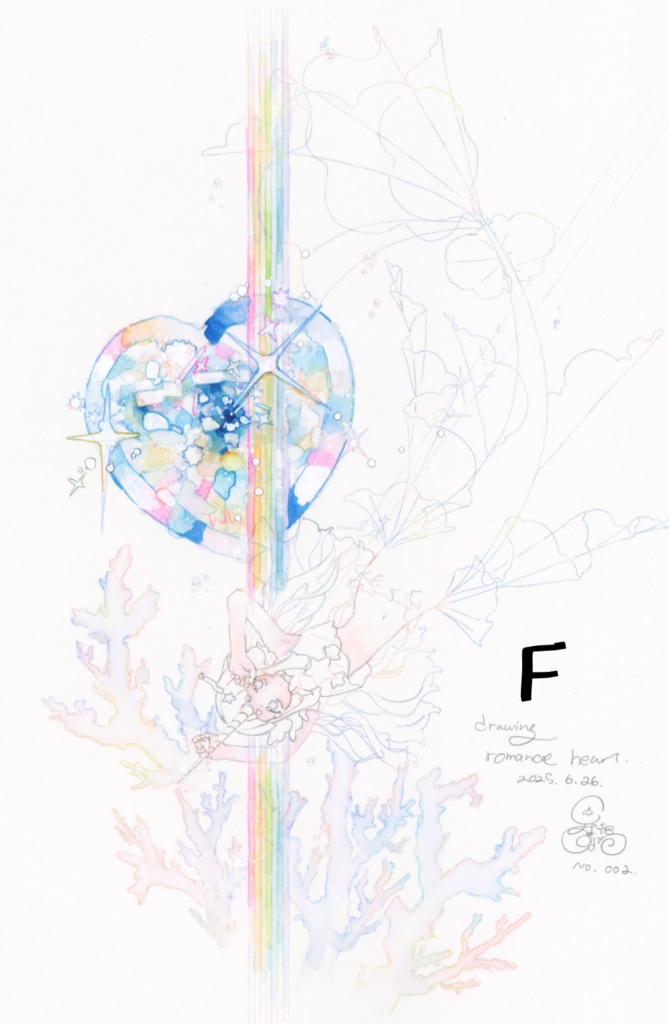 ドローイング原画『Romance mermaid』ABCDEF