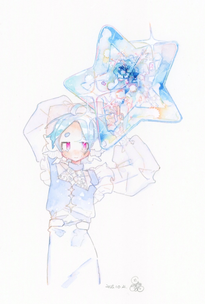 額つき原画『肖像:星の少年』