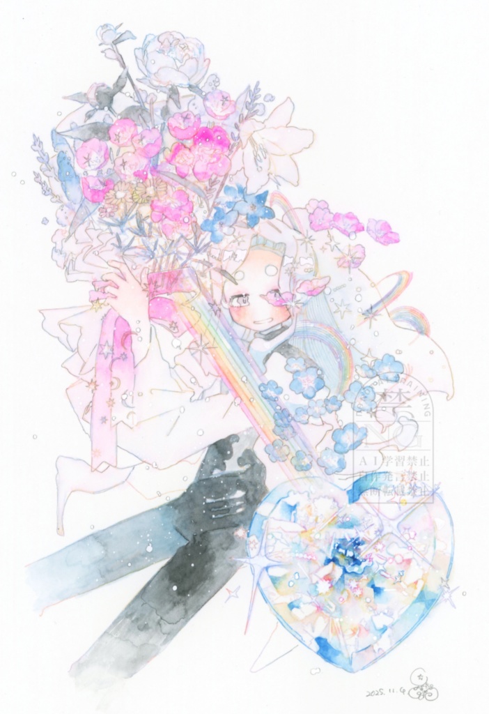 額つき原画『カレンダーシリーズ』1~12月