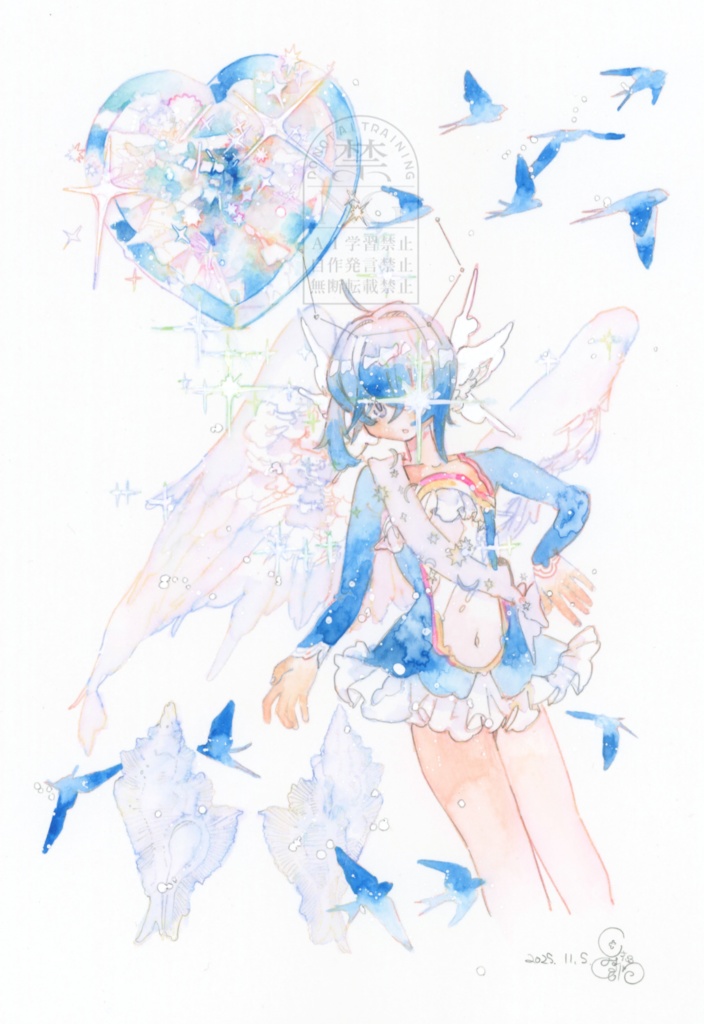 額つき原画『カレンダーシリーズ』1~12月