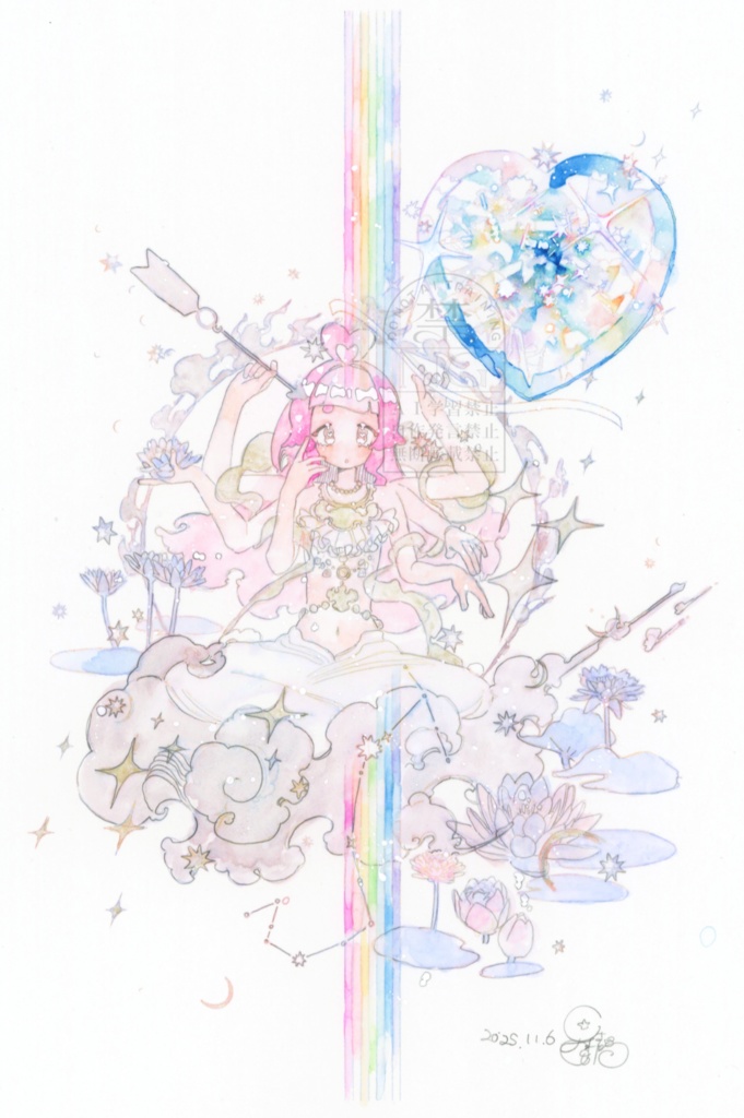 額つき原画『カレンダーシリーズ』1~12月