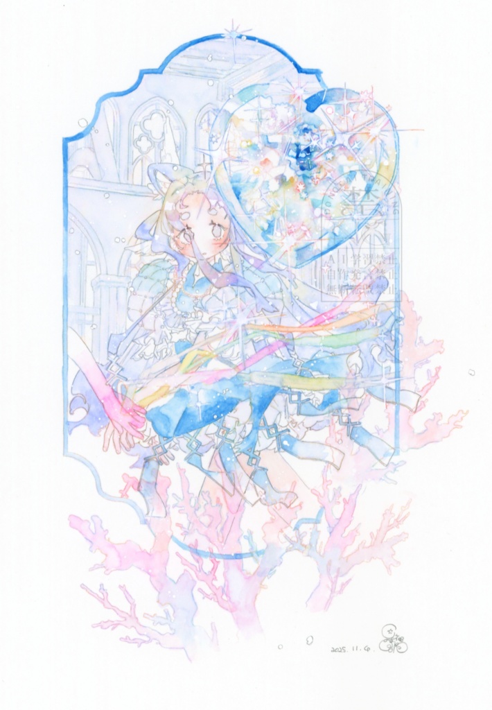 額つき原画『カレンダーシリーズ』1~12月