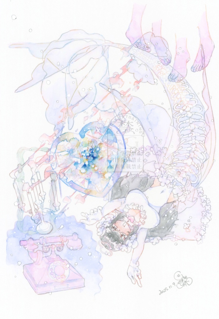 額つき原画『カレンダーシリーズ』1~12月