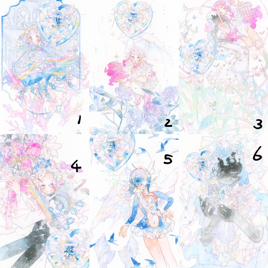 額つき原画『カレンダーシリーズ』1~12月