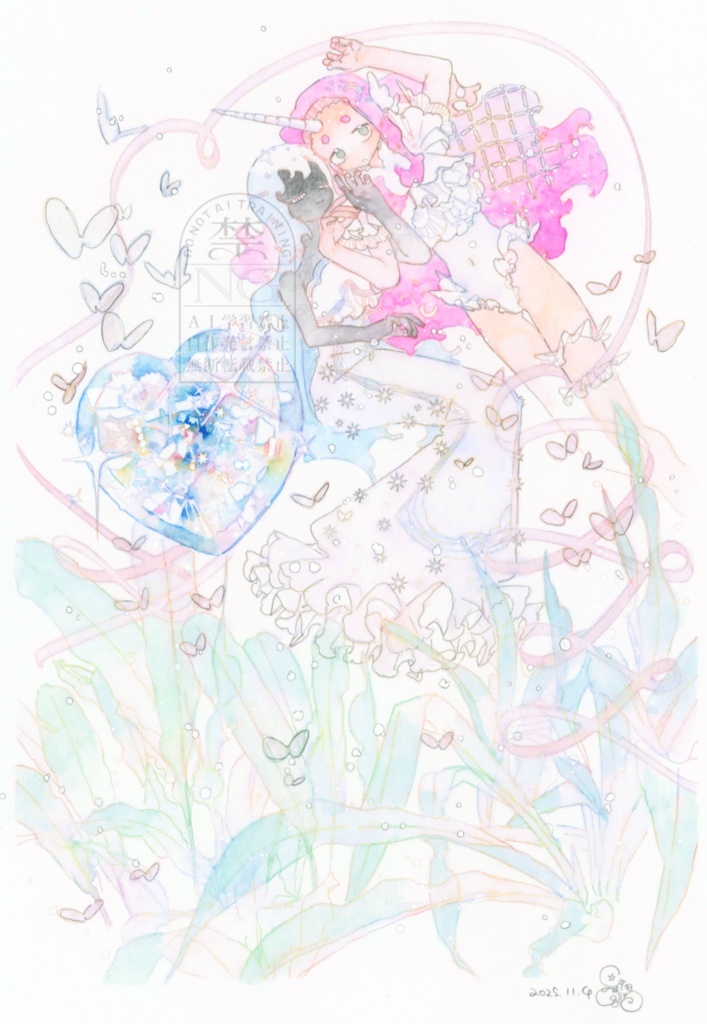 額つき原画『カレンダーシリーズ』1~12月