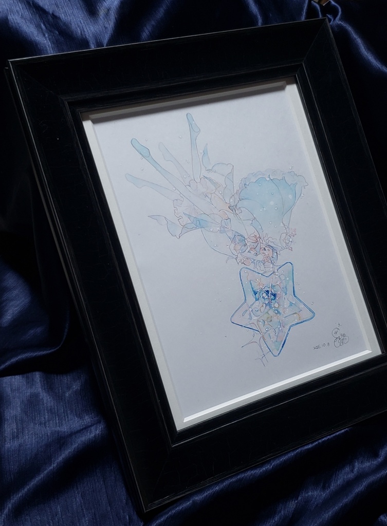 額つき原画『宝物の出会い』5周年記念