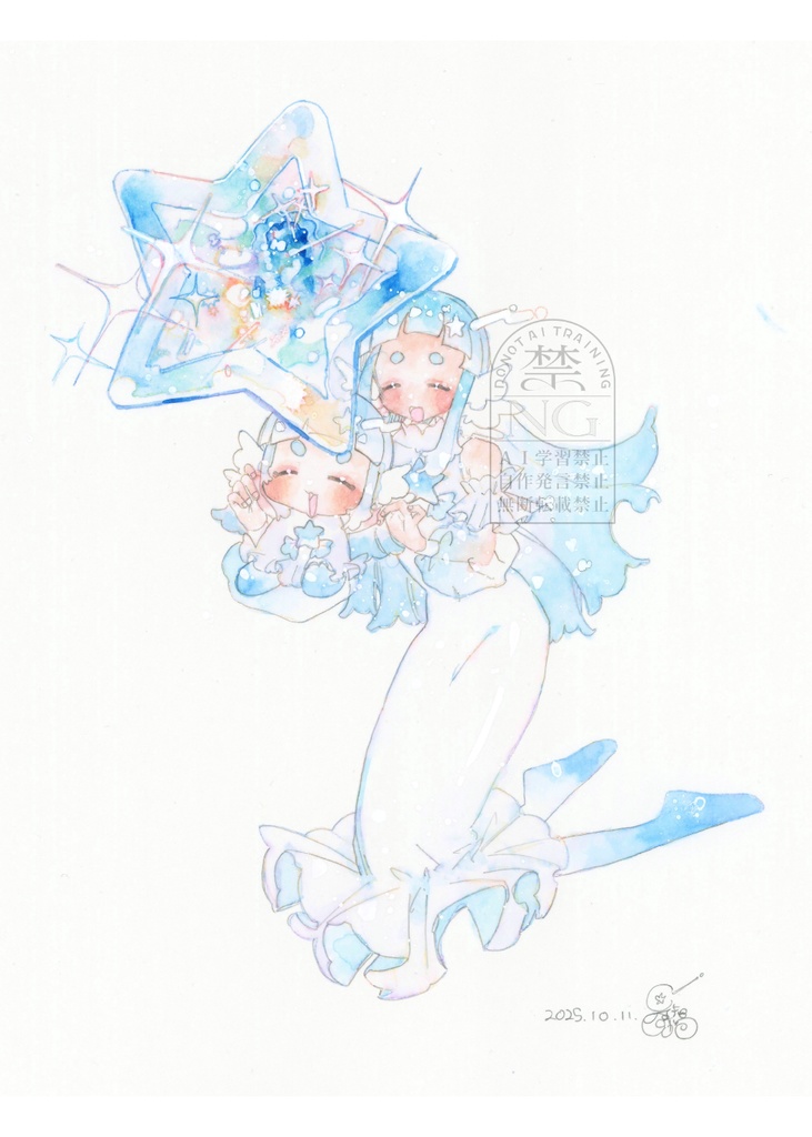 額つき原画『宝物の出会い』5周年記念