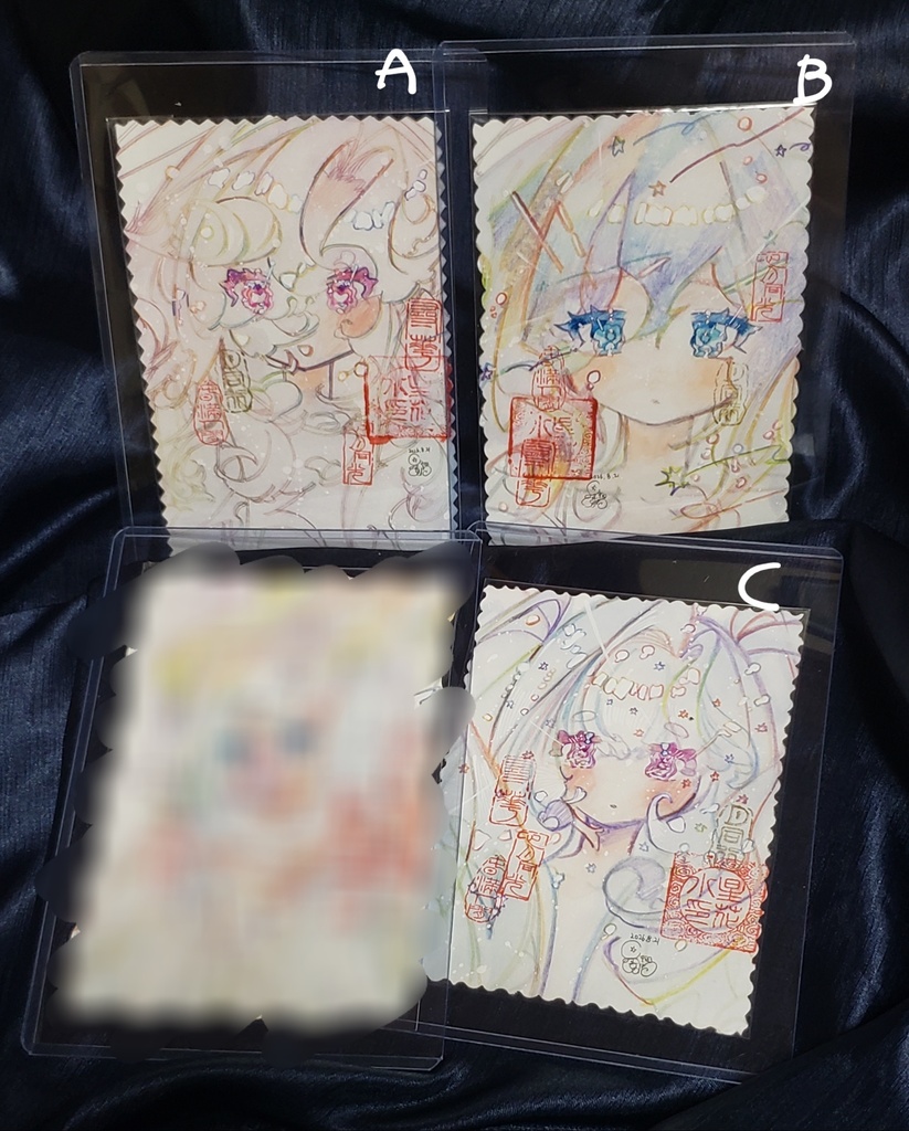 魔術についてのドローイング【水彩原画】
