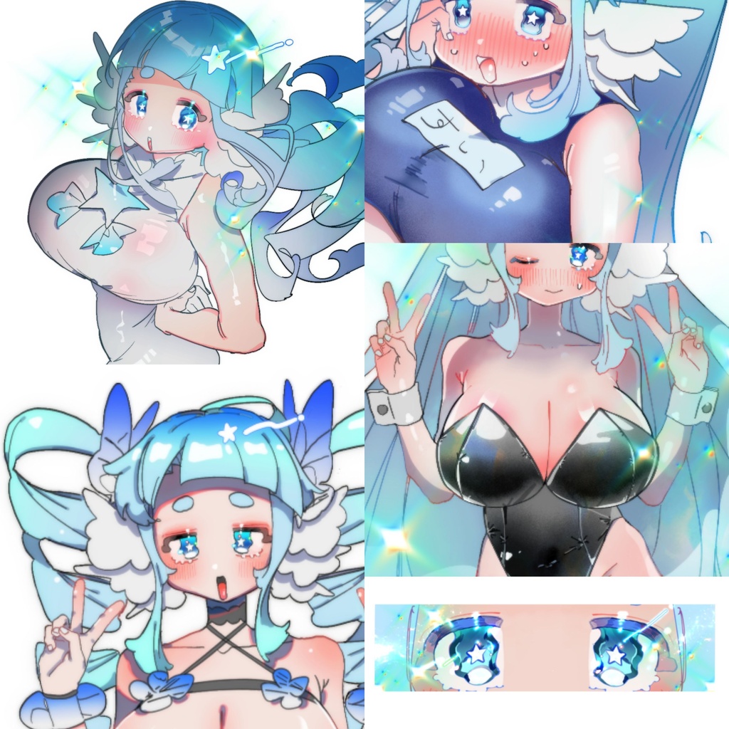 【イラスト】水ちゃんへのおかし箱【DL販売】