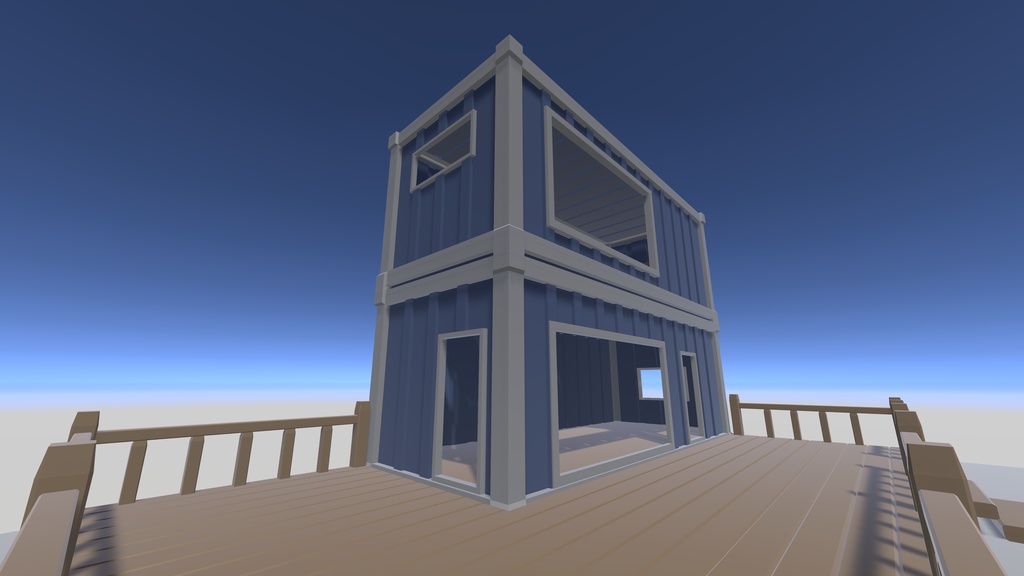 【VRChat想定】コンテナハウスの素材【第2弾】