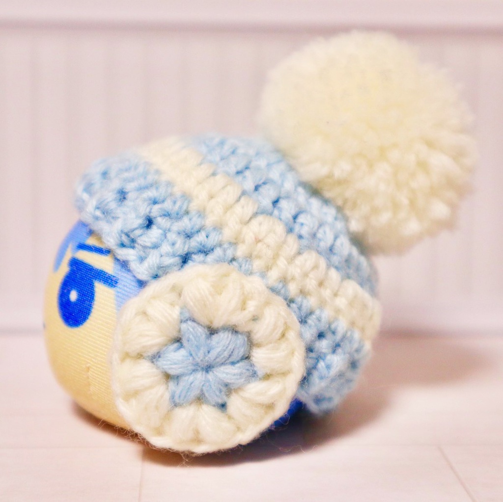 ちびおまんじゅう用耳当て付きニット帽