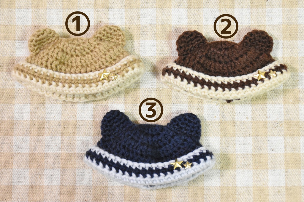 ちびおまんじゅう用 耳付きニット帽