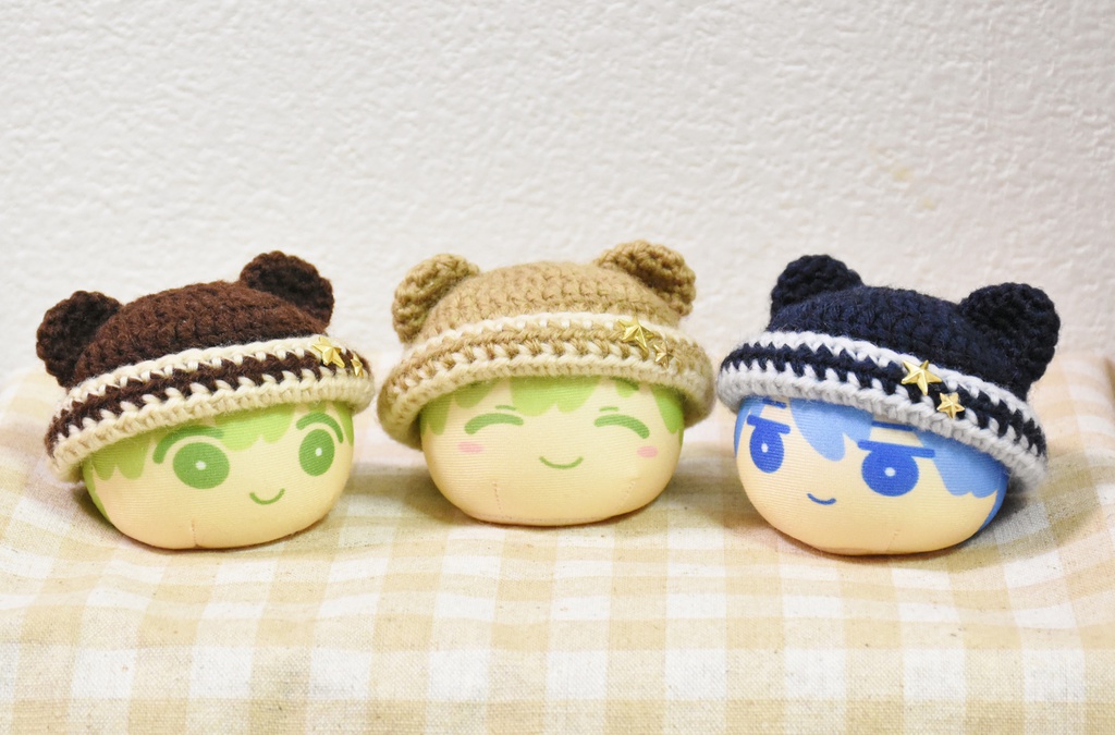 ちびおまんじゅう用 耳付きニット帽