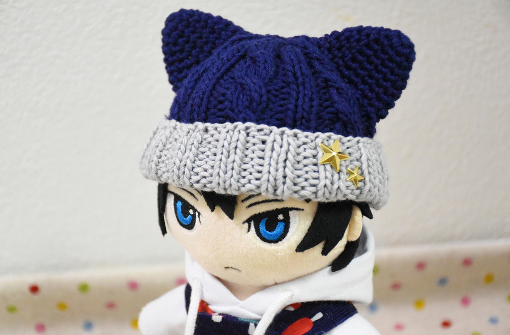 ミニぬい用 ねこ耳付きニット帽