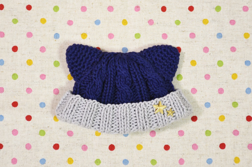 ミニぬい用 ねこ耳付きニット帽