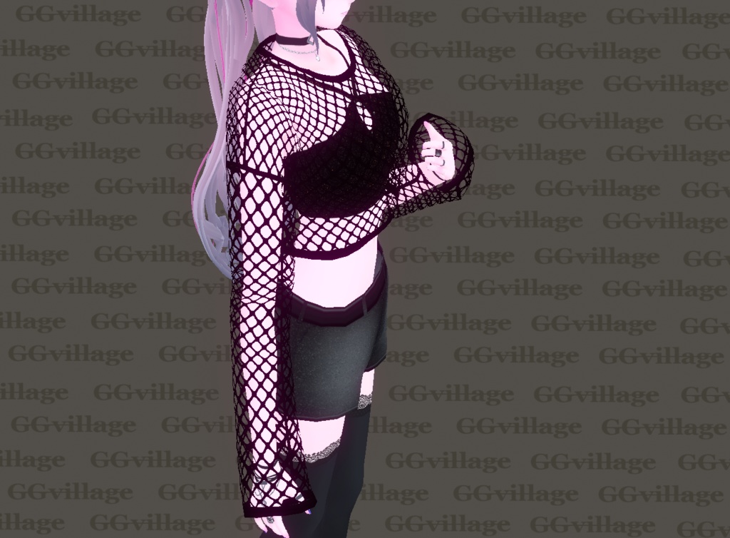 【VROID】メッシュトップス&ラメインナーセット